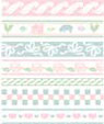 (image for) 1/4 in Scale Wallpaper Border Pastel 6pc