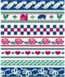 (image for) 1/4 in Scale Wallpaper Border Jewel 6pc