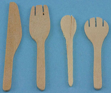 (image for) Wooden Cooking Utensils 4pc