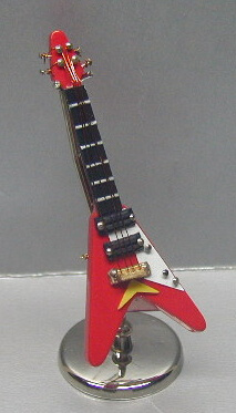 (image for) Electric Guitar w/ Case & Stand - Red